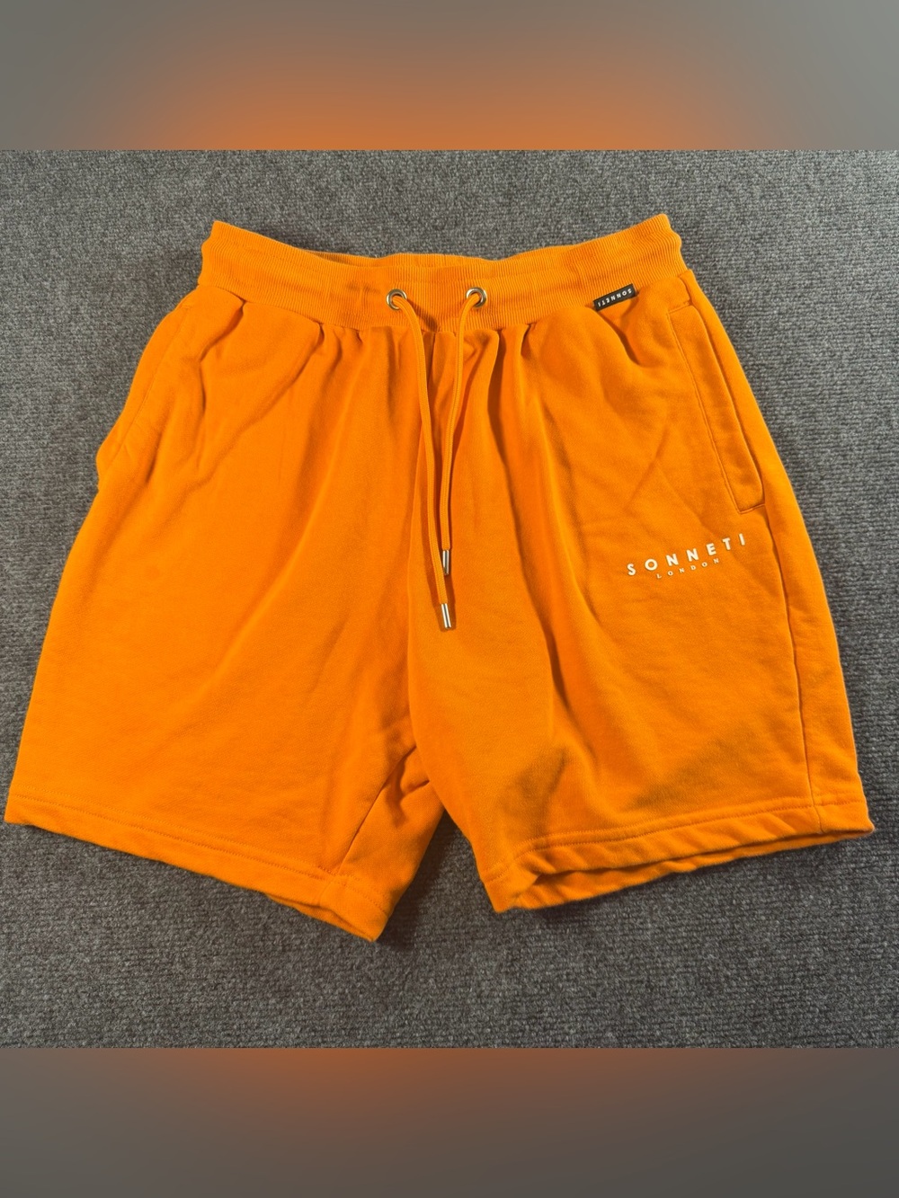 Sonneti London Casual Comfy Cotton Lounge Shorts Men’s Size Medium Orange